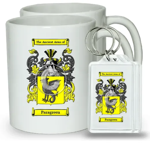 Paragreen Pair of Coffee Mugs and Pair of Keychains