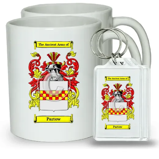 Partow Pair of Coffee Mugs and Pair of Keychains