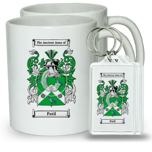 Patil Pair of Coffee Mugs and Pair of Keychains