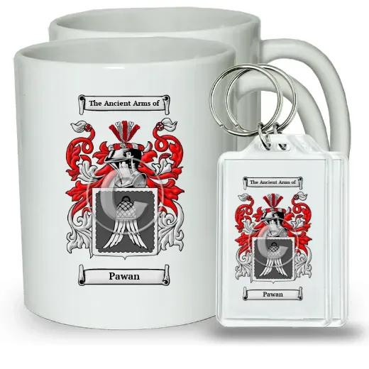 Pawan Pair of Coffee Mugs and Pair of Keychains