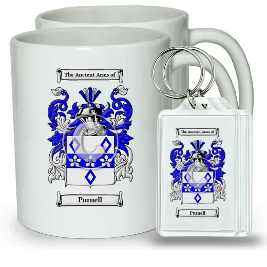 Purnell Pair of Coffee Mugs and Pair of Keychains