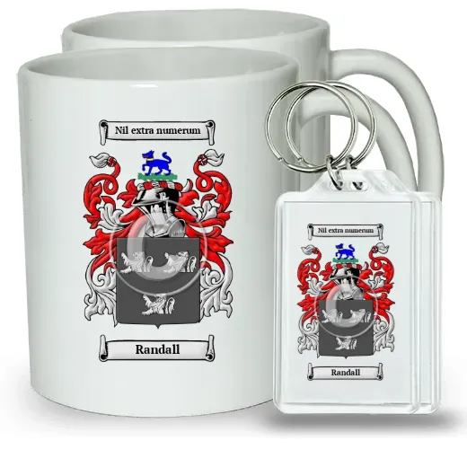 Randall Pair of Coffee Mugs and Pair of Keychains