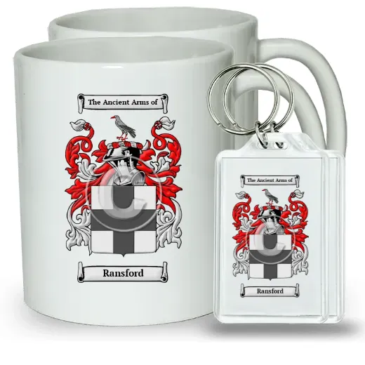Ransford Pair of Coffee Mugs and Pair of Keychains