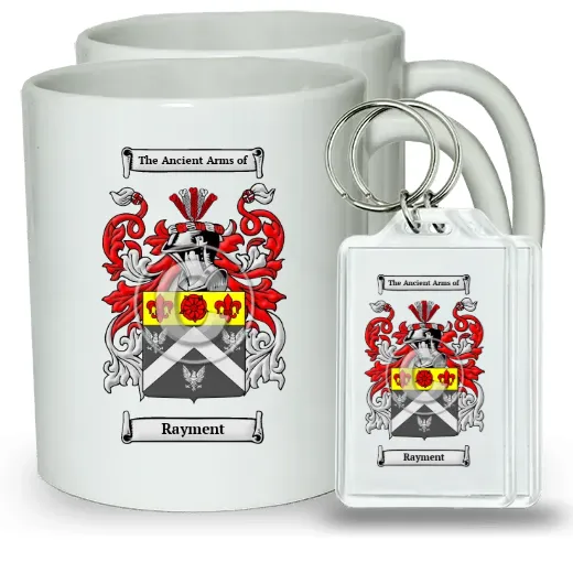 Rayment Pair of Coffee Mugs and Pair of Keychains
