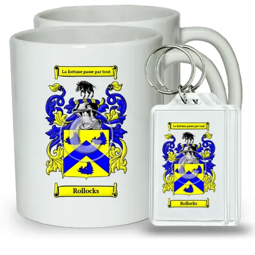 Rollocks Pair of Coffee Mugs and Pair of Keychains
