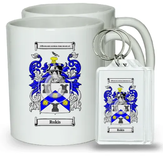 Rukis Pair of Coffee Mugs and Pair of Keychains