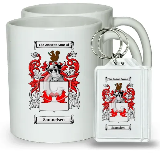Samuelsen Pair of Coffee Mugs and Pair of Keychains