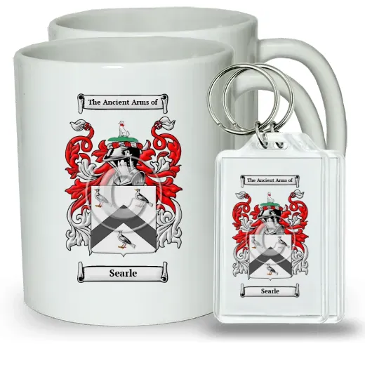 Searle Pair of Coffee Mugs and Pair of Keychains