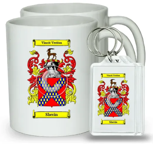 Sherin Pair of Coffee Mugs and Pair of Keychains