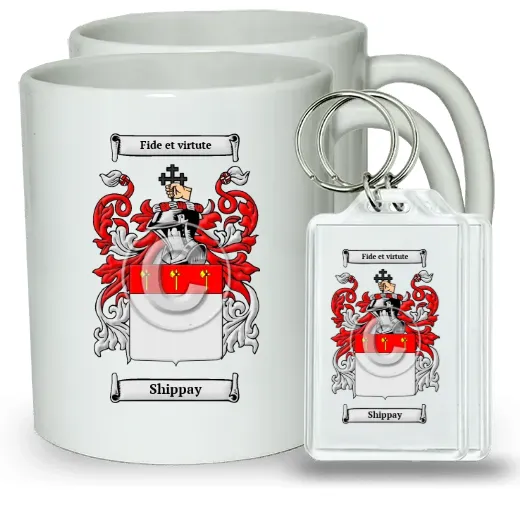 Shippay Pair of Coffee Mugs and Pair of Keychains