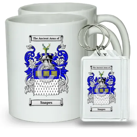 Snapes Pair of Coffee Mugs and Pair of Keychains