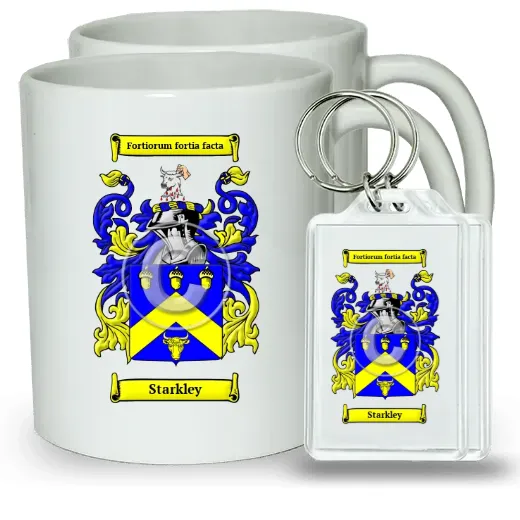 Starkley Pair of Coffee Mugs and Pair of Keychains