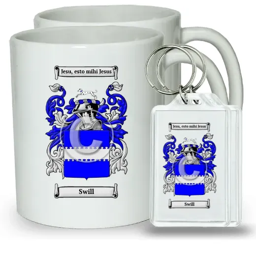 Swill Pair of Coffee Mugs and Pair of Keychains