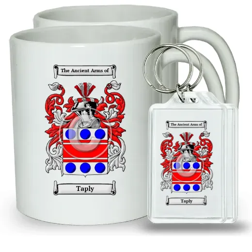 Taply Pair of Coffee Mugs and Pair of Keychains