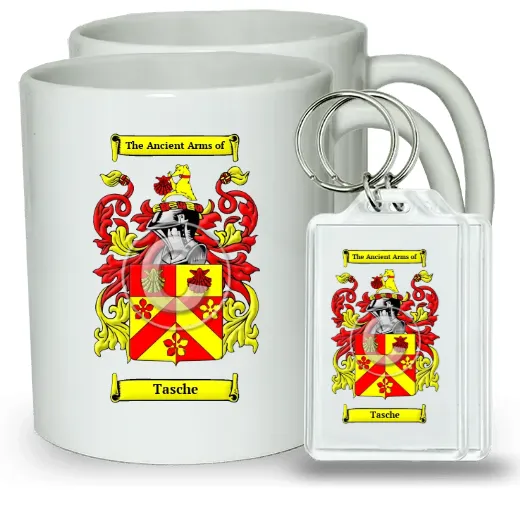 Tasche Pair of Coffee Mugs and Pair of Keychains