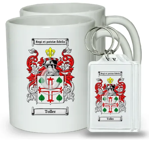 Toller Pair of Coffee Mugs and Pair of Keychains