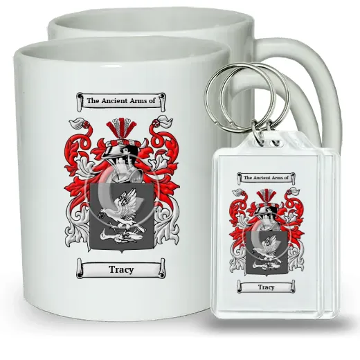 Tracy Pair of Coffee Mugs and Pair of Keychains