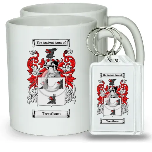 Trentham Pair of Coffee Mugs and Pair of Keychains