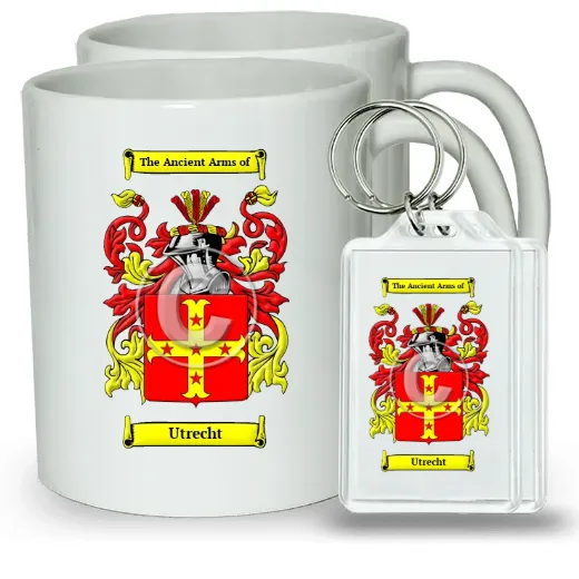 Utrecht Pair of Coffee Mugs and Pair of Keychains