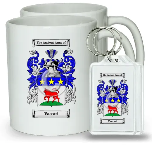 Vaccari Pair of Coffee Mugs and Pair of Keychains
