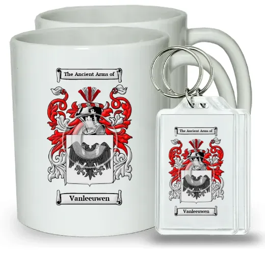 Vanleeuwen Pair of Coffee Mugs and Pair of Keychains