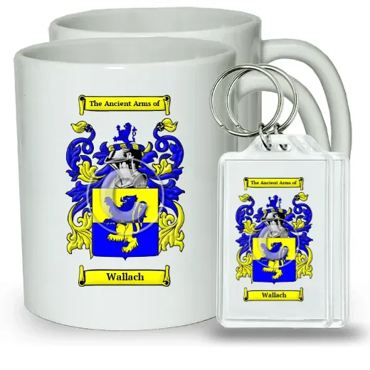Wallach Pair of Coffee Mugs and Pair of Keychains