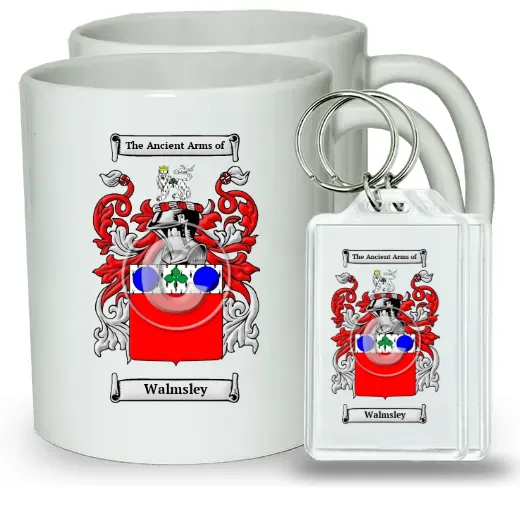 Walmsley Pair of Coffee Mugs and Pair of Keychains