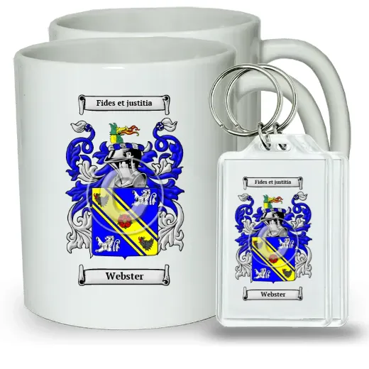 Webster Pair of Coffee Mugs and Pair of Keychains