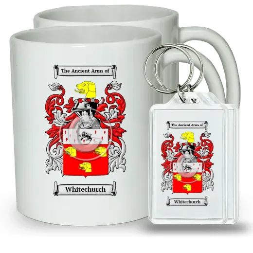 Whitechurch Pair of Coffee Mugs and Pair of Keychains
