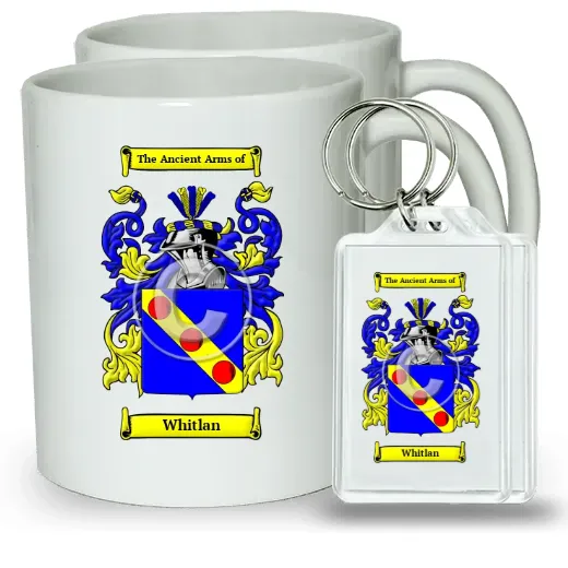 Whitlan Pair of Coffee Mugs and Pair of Keychains