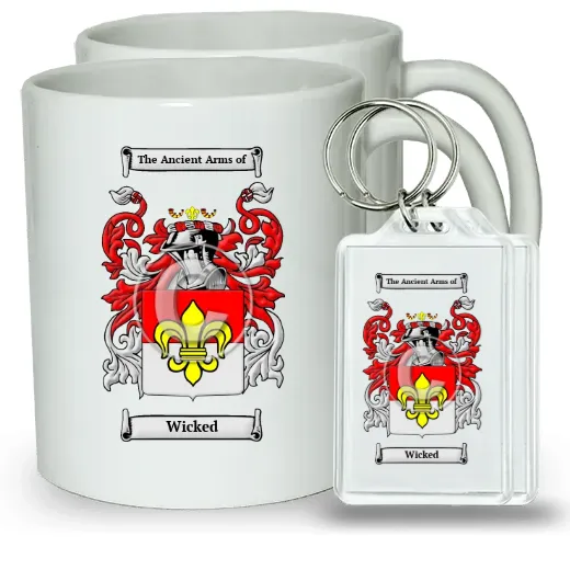Wicked Pair of Coffee Mugs and Pair of Keychains
