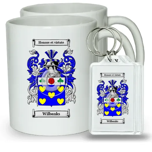 Wilbanks Pair of Coffee Mugs and Pair of Keychains