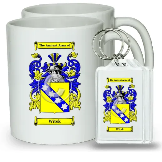 Witek Pair of Coffee Mugs and Pair of Keychains