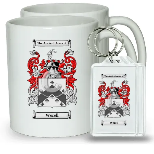 Worell Pair of Coffee Mugs and Pair of Keychains